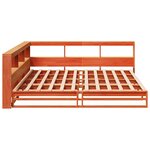 vidaXL Lit bibliothèque sans matelas cire marron 180x200 cm pin massif