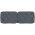 vidaXL Coussin de tête de lit gris foncé 140 cm velours