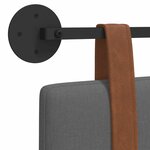vidaXL Tête de lit suspendue Gris foncé PU antique