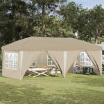 vidaXL Tente de fête pop-up 575 x 288 x 245 cm Crème