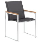 vidaXL Chaises de jardin 2 Pièces Textilène et acier inoxydable Gris