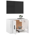 vidaXL Meuble TV mural Blanc brillant 57x34 5x40 cm