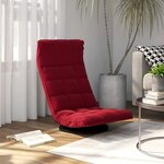 vidaXL Chaise de sol pivotante Rouge bordeaux Velours