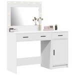 vidaXL Table de Toilette 2 Pièces Blanc 40 x 41 x 75 cm Bois d'ingénierie