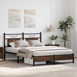 vidaXL Cadre de lit sans matelas chêne marron 150x200 cm
