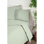 Parure de lit - housse de couette 220 x 240 + 2 taies d'oreiller 60 x 60 coton renforcé - Vert