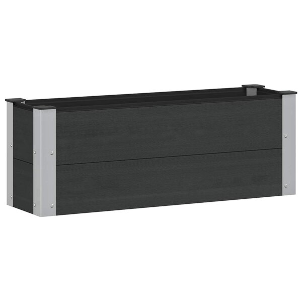 vidaXL Jardinière surélevée Noir 100 x 30 x 36 cm