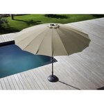 Parasol terrasse en fibre de verre pagode 300 cm argile