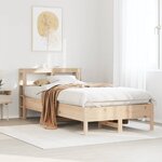 vidaXL Cadre de lit sans matelas 120x190 cm bois de pin massif