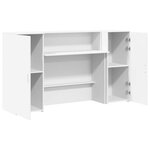 vidaXL Bureau de réception blanc 180x50x103 5 cm bois d'ingénierie