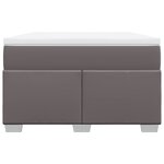 vidaXL Sommier à lattes de lit avec matelas gris 120x190 cm similicuir