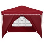 vidaXL Tente de fête pop-up 288 x 288 x 245 cm Bordeaux Tissu Oxford