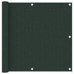 vidaXL Écran de balcon Vert foncé 90x500 cm Tissu Oxford