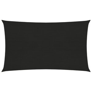 vidaXL Voile d'ombrage 160 g/m² Noir 3x6 m PEHD