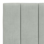 vidaXL Coussin de tête de lit Hanko gris clair 183 cm velours