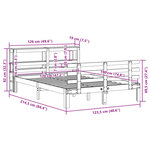 vidaXL Cadre de lit avec tête de lit sans matelas 120x190 cm