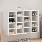 vidaXL Cabinet à chaussures Blanc 103x30x51 cm Bois d'ingénierie