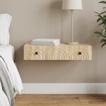 vidaXL Table d'appoint murale 87 5 x 34 5 x 17 cm Bois d'ingénierie