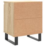 vidaXL Tables de chevet 2Pièces chêne sonoma 40x30x50cm bois d'ingénierie