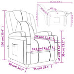 vidaXL Fauteuil inclinable Marron Similicuir