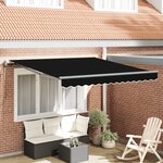 Store Rétractable Automatique vidaXL Noir 350x250 cm