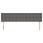 vidaXL Têtes de lit 2 Pièces Gris 80x5x78/88 cm Similicuir