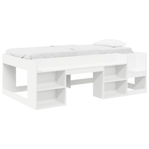 vidaXL Cadre de lit pour enfants avec rangement Blanc 75 x 190 cm