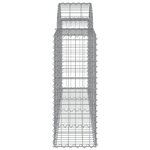 vidaXL Paniers à gabions arqués 4 Pièces 200x30x80/100 cm Fer galvanisé