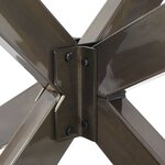 vidaXL Pied de table à manger en forme d'araignée noir 150 x 78 x (72-73) cm en acier