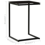 vidaXL Table d'appoint Noir 40x40x60 cm Verre trempé
