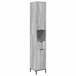 vidaXL Cabinet de salle de bain Gris Sonoma 31 5 x 33 x 190 cm
