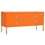 Vidaxl meuble tv orange 105x35x50 cm acier