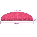 vidaXL Tapis d'escalier 30 Pièces rose 56x17x3 cm