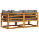 vidaXL Canapés d'angle sectionnels 2 Pièces avec coussins Gris foncé