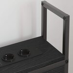 vidaXL Headboard de Rangement avec Station de Charge Chêne noir 100 cm