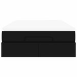 VidaXL Cadre de lit ottoman avec matelas noir 120x200 cm similicuir