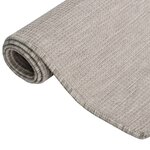 vidaXL Tapis à tissage plat d'extérieur 160x230 cm gris clair