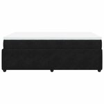 vidaXL Sommier à lattes de lit avec matelas noir 120x190 cm velours
