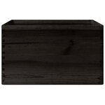 vidaXL Boîte en bois avec poignées noir 40x30x23 cm bois de pin massif