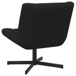 vidaXL Chaise d'accent Noire Tissu  Métal Moyenne Pivotante