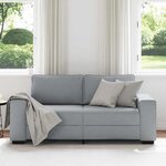 vidaXL Canapé à 2 places gris clair 140 cm tissu