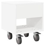 vidaXL Table de chevet Blanc 40 5 x 40 x 48 cm Bois d'ingénierie