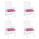 vidaXL Coussins de chaise lot de 4 rose 40x40x7 cm tissu
