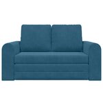 vidaXL Canapé-lit au sol 2-en-1 bleu 148x71x83 cm Velours