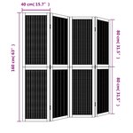 vidaXL Cloison de séparation 4 panneaux marron bois paulownia massif