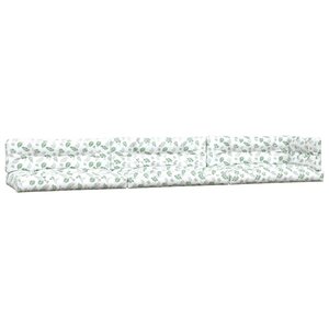 vidaXL Coussins de palette lot de 7 motif de feuilles tissu