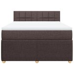 vidaXL Sommier à lattes de lit avec matelas Marron foncé 140x190 cm