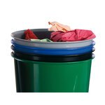 Corbeille à papier q-connect plastique résistant 16l 310x290mm coloris vert opaque