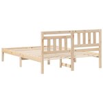 vidaXL Cadre de lit Marron 120 x 200 cm Bois massif en pin