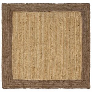vidaXL Tapis de surface Gris 160 x 160 cm Jute